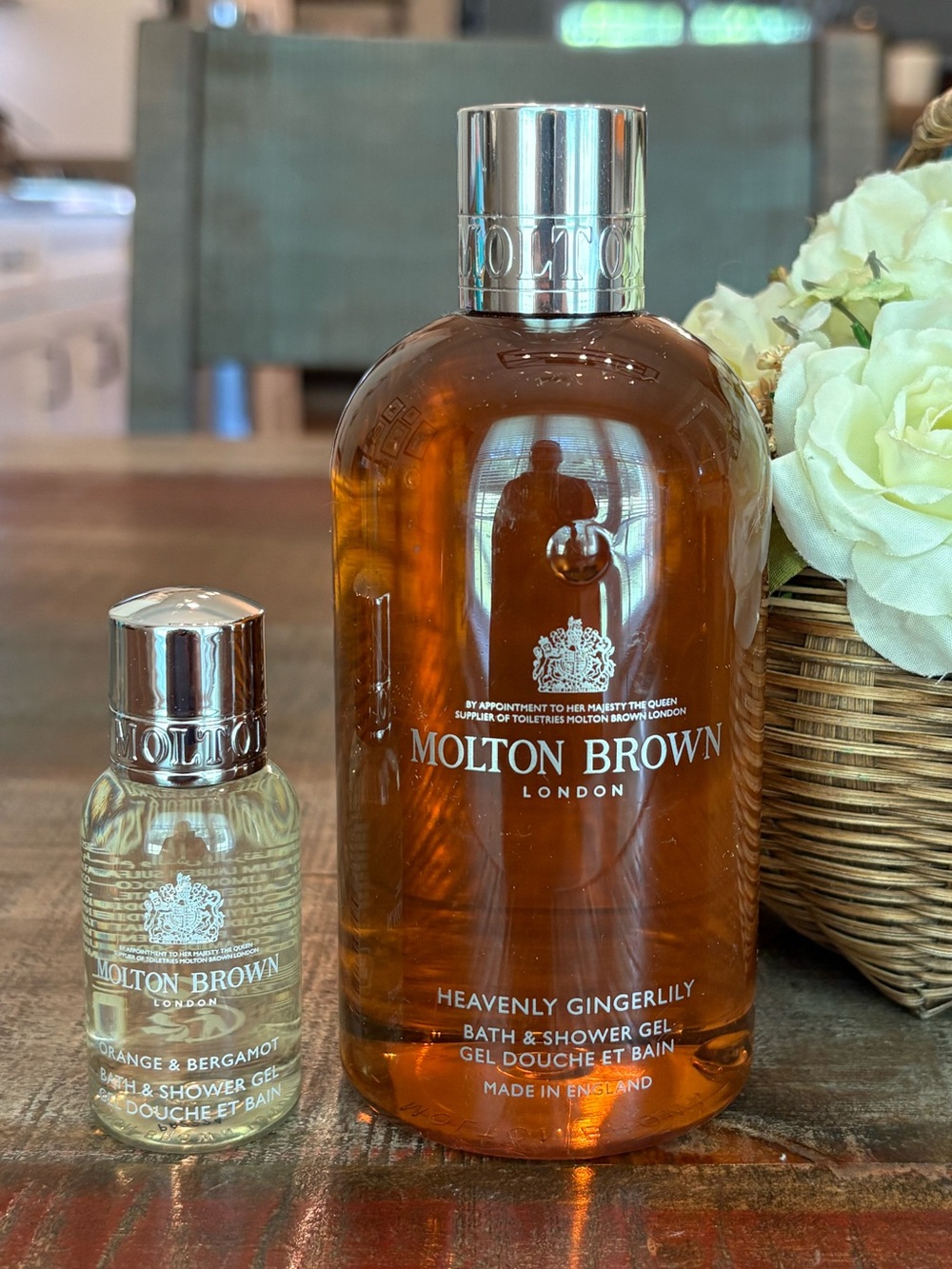 NEW Molton Brown HEAVENLY GINGERLILY Bath & Shower Gel + ORANGE & BERGAMOT Mini!